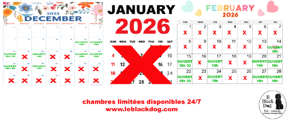 Le Black Dog Horaires